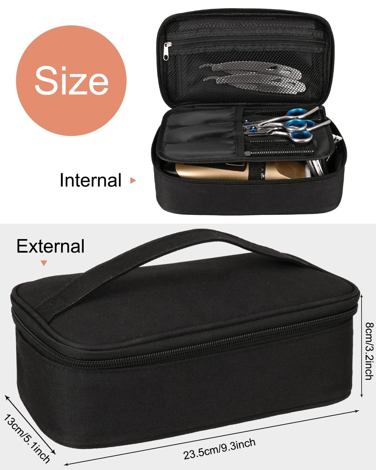Professional Barber Tool Bag for Hair Clippers & Grooming Supplies