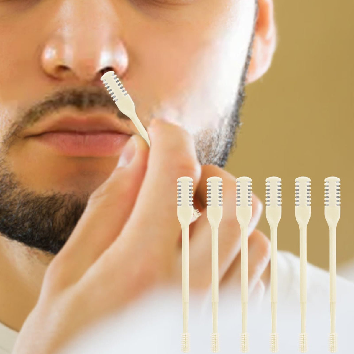 Nasal Hair Trimmer 3 or 6 Pack - Double Sided Precision Nose Hair Cutter