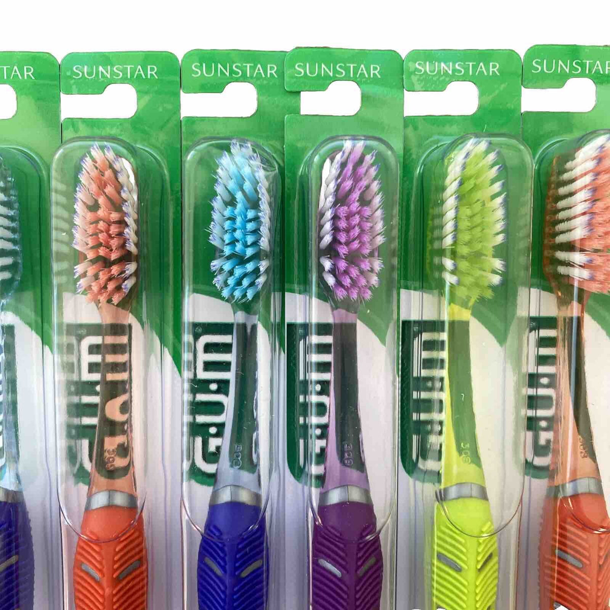 GUM Technique Deep Clean Soft Toothbrush 6 Pack - Full Size Multi Color