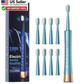 USB Rechargeable Sonic Electric Toothbrush for Adults 5 Modes Green