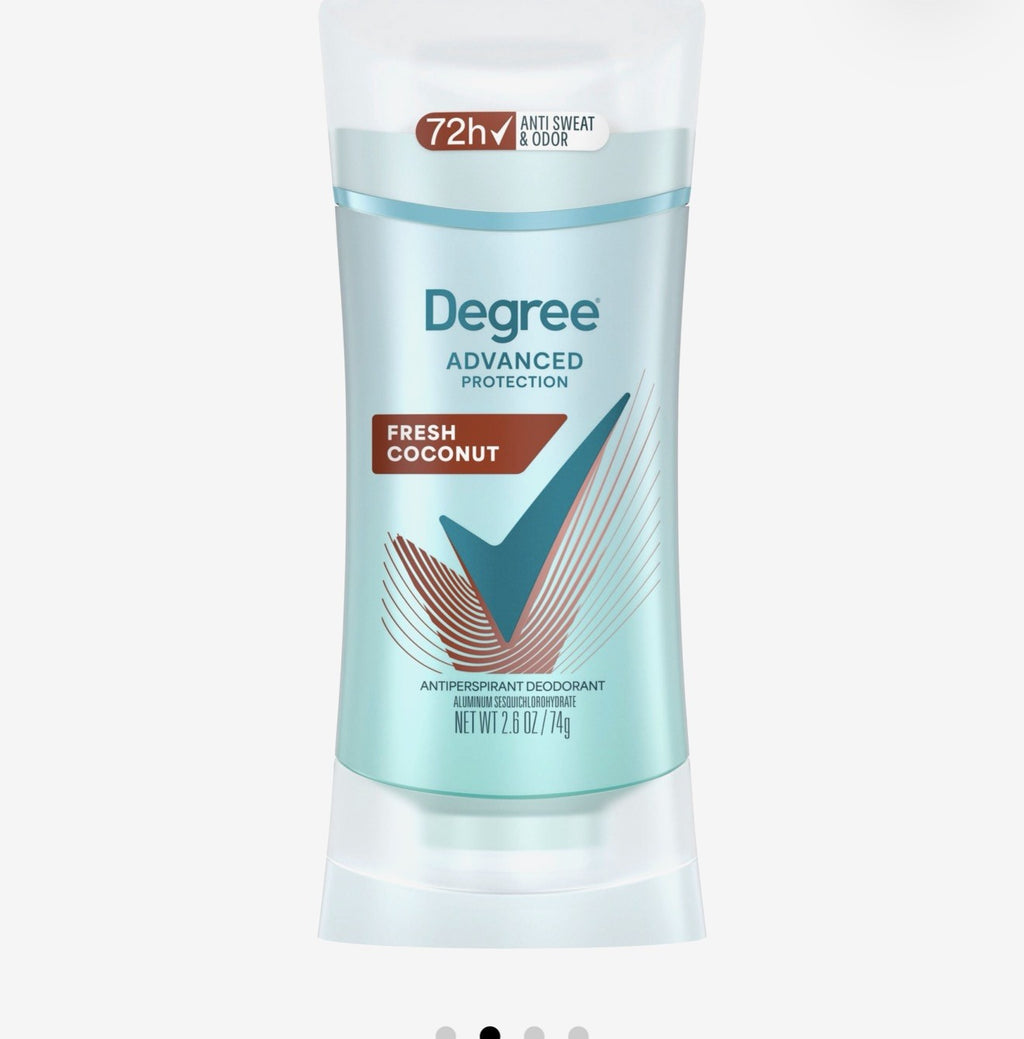 6 Pack Degree Advanced Antiperspirant Deodorant Move Fresh Coconut 2.6 Oz