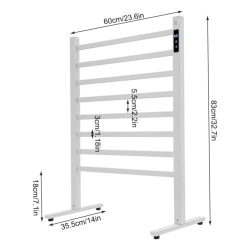 Electric Floor-Standing Towel Warmer Rack with Adjustable Temperature 180W