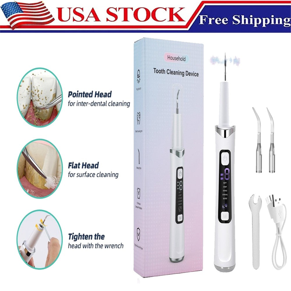 Rechargeable Ultrasonic Dental Scaler Kit for Deep Teeth Cleaning & Whitening