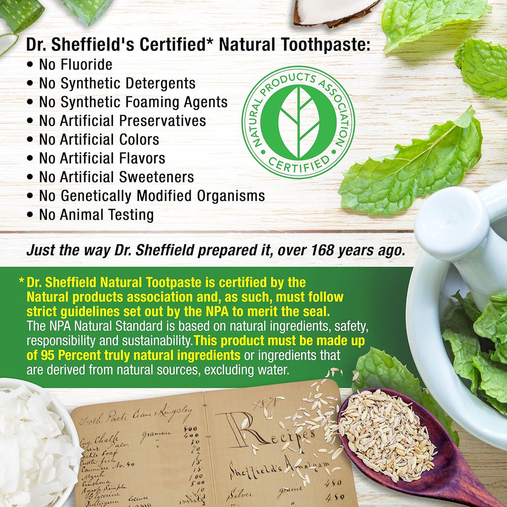 Natural Wintergreen Toothpaste - Fluoride-Free, Whitening, Toxin-Free 2-Pack
