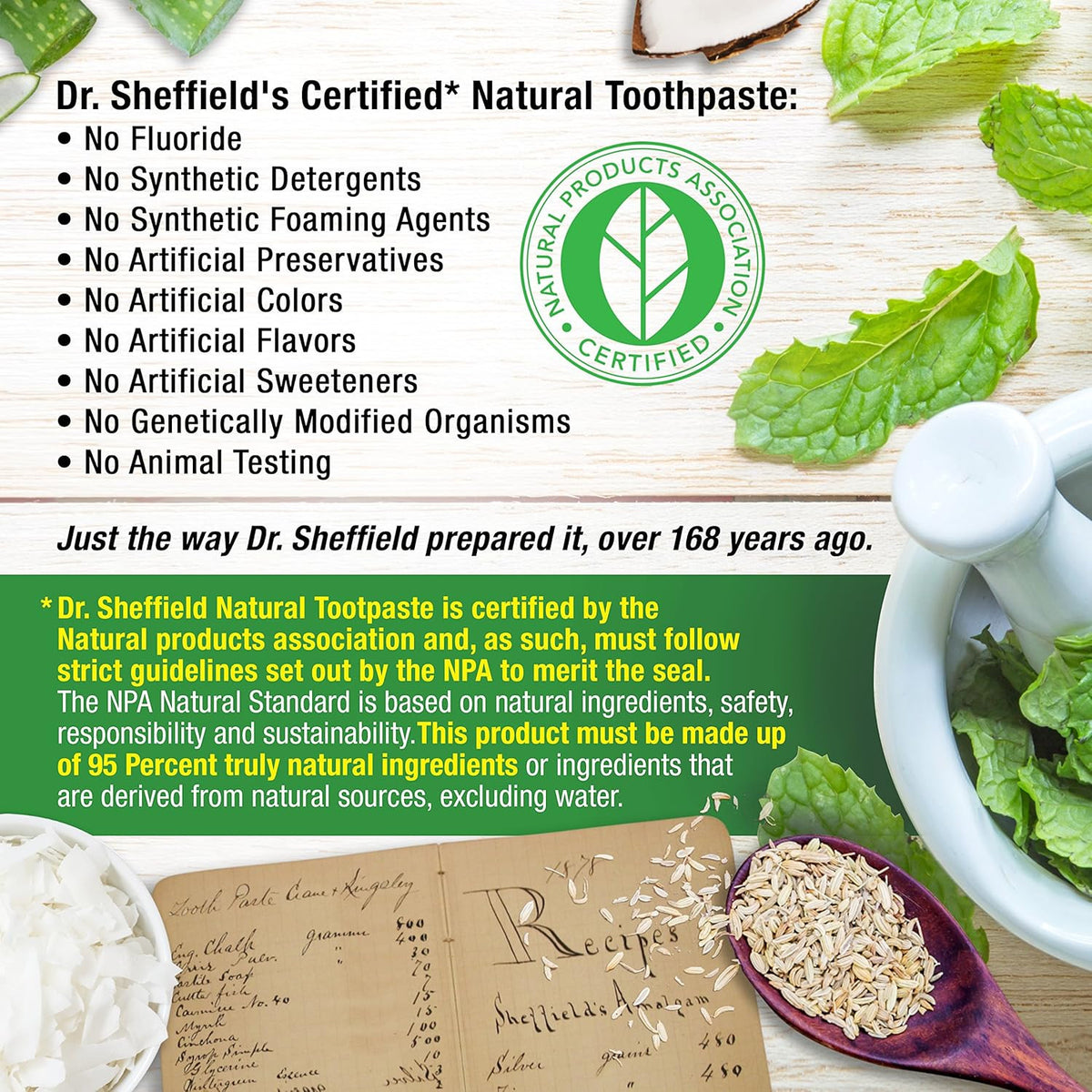 Natural Wintergreen Toothpaste - Fluoride-Free, Whitening, Toxin-Free 2-Pack