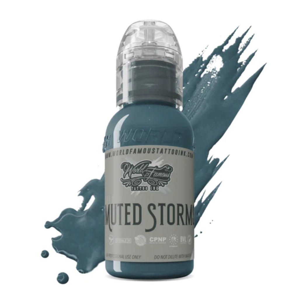 World Famous Tattoo Ink 6-Bottle Poch Muted Storm Set