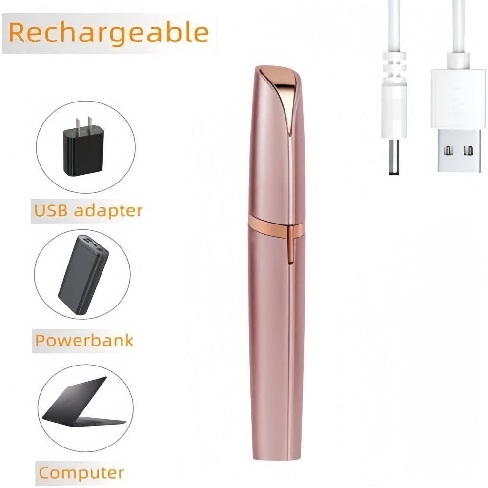 Women's Facial Hair Remover & Eyebrow Trimmer - Electric Epilator with LED Light
