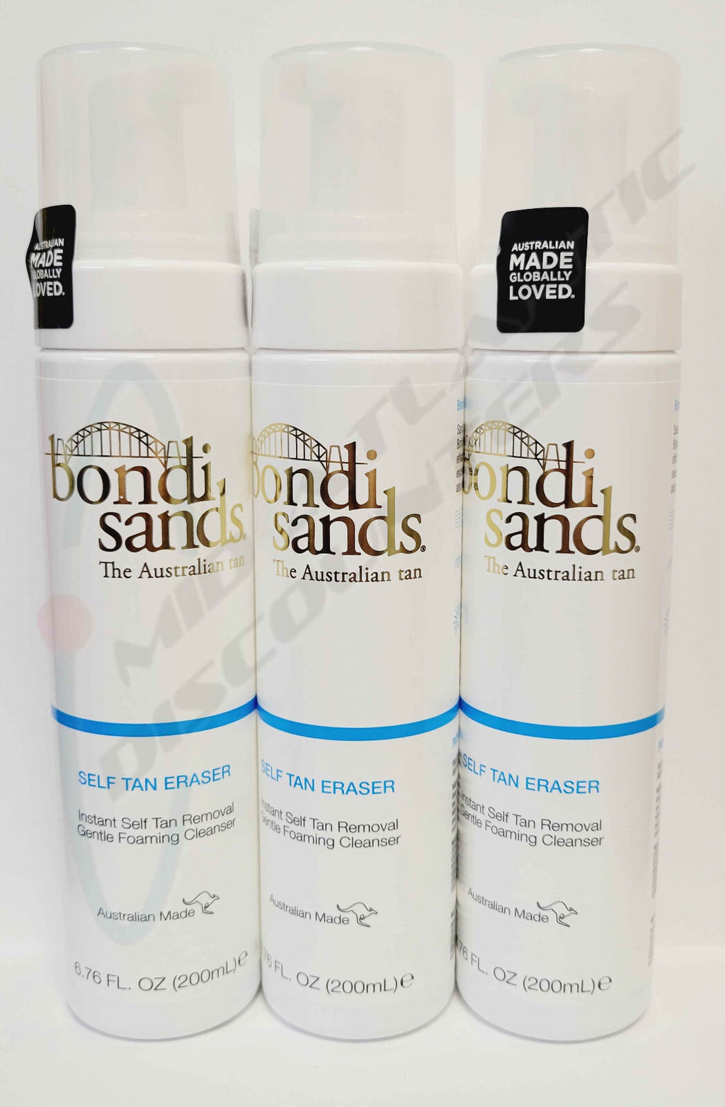 Bondi Sands Gentle Foaming Facial Cleanser - Self Tan Eraser - 3 Bottles 6.76 oz