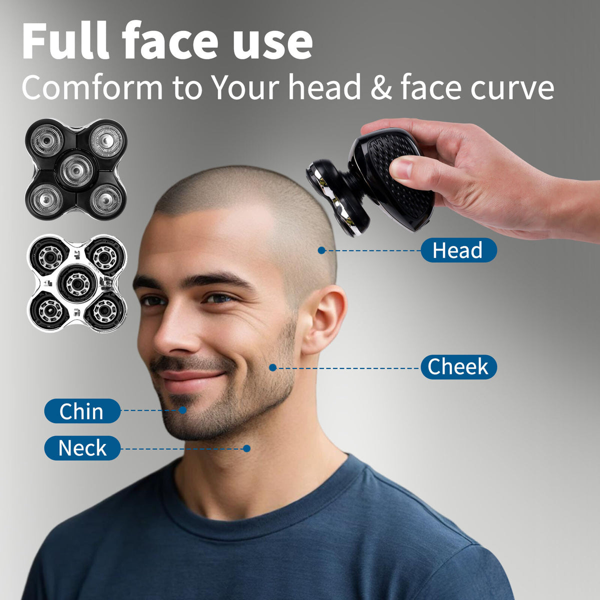Replacement Shaver Head for Remington Balder Pro XR7000 XR1500 XR1501 - 66% More Cutting Heads