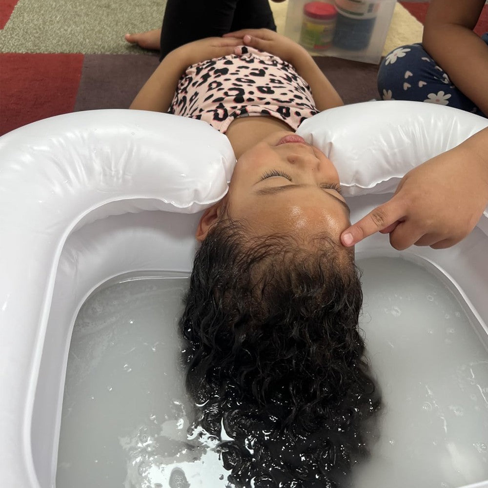 Inflatable Hair Washing Basin with Drainage for Kids and Adults