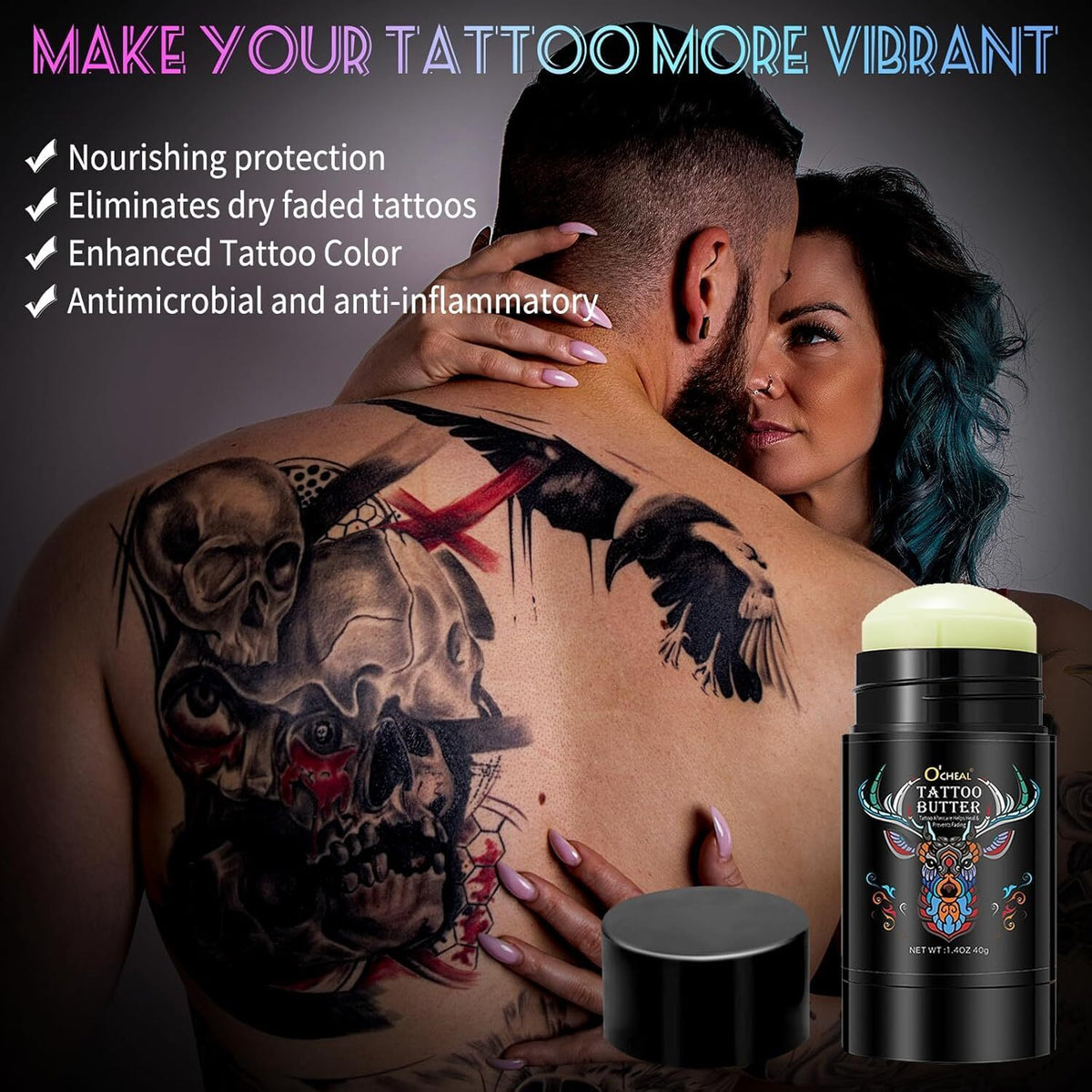 Tattoo Aftercare Butter Balm – Natural Organic Cream for New & Old Tattoos