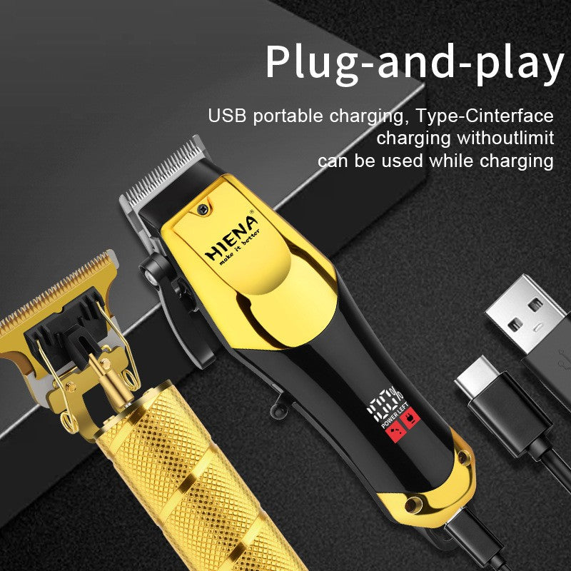 Men's Cordless Hair Clipper & Trimmer Set for Grooming and Barbering