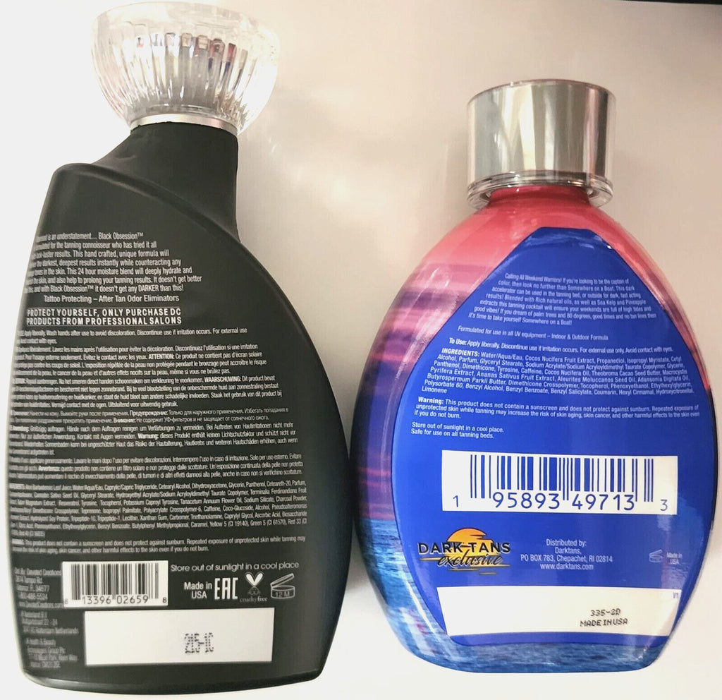 Darktans Black Obsession Bronzer & Tanning Lotion Set - Instant Dark Color, Hydrating & Anti-Aging