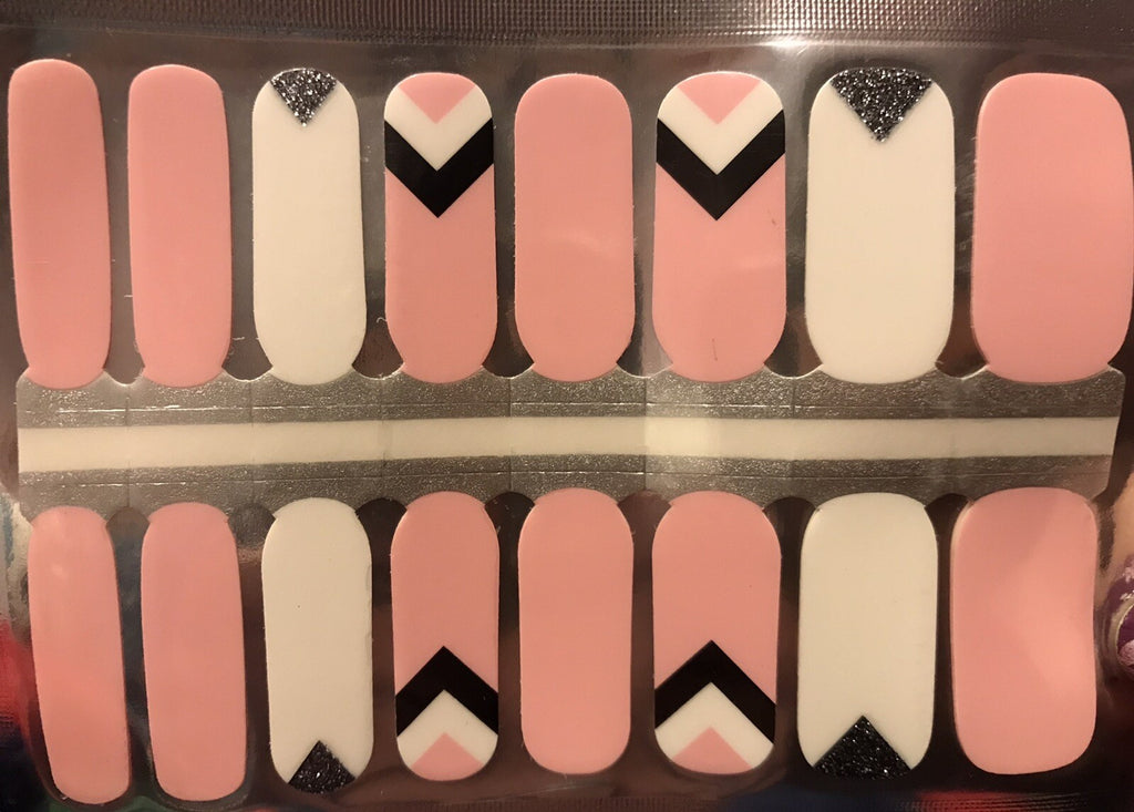 Pink Nail Polish Strips 16 Count - Easy DIY Nail Art