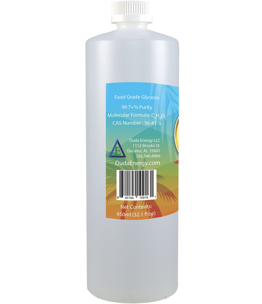 Vegetable Glycerin Food Grade Non-GMO Palm Fruit-Based USP - Multiple Sizes