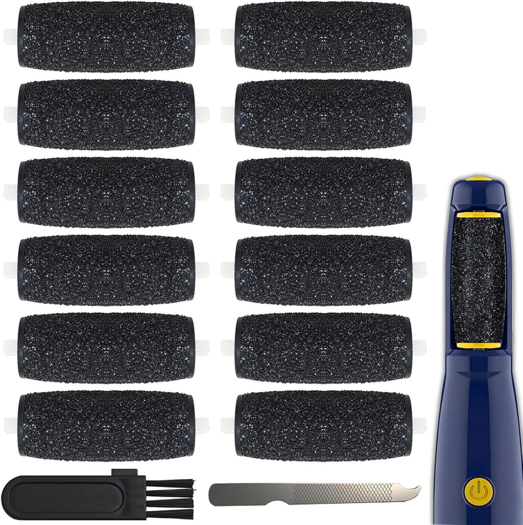 Replacement Rollers for Foot Files - 12 Extra Coarse Micro-Diamond Abrasive Pads