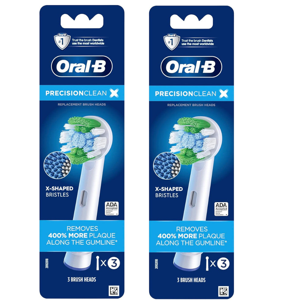 Oral-B Precision Clean Replacement Toothbrush Heads - 3 Count Pack of Two with Free Shipping