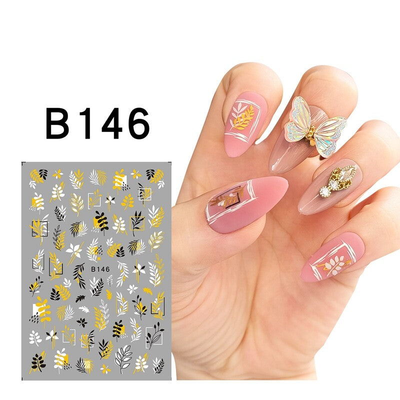 Nail Art Stickers Fish Shell Boat Flower Bee Daisy Leaf Design Sheet
