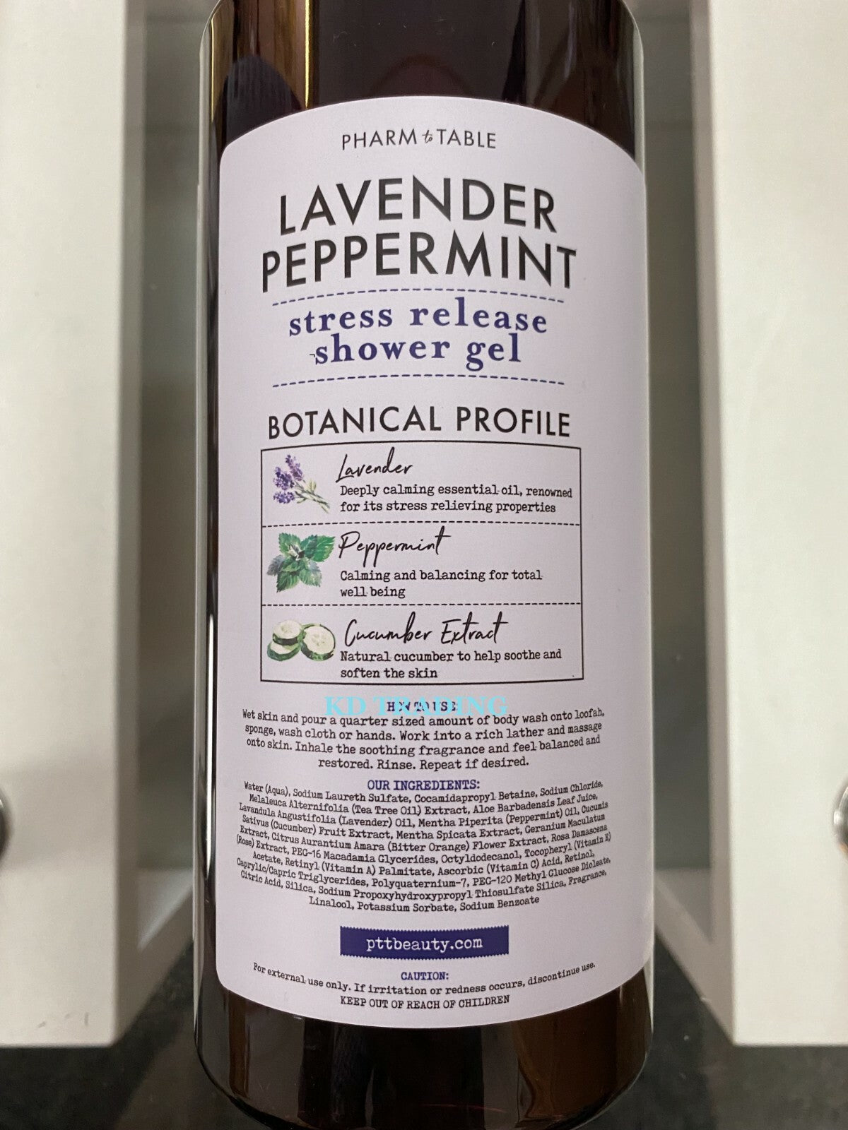 (2-Pack) Stress Relief Lavender Peppermint Shower Gel - Soothing Body Wash for Relaxation