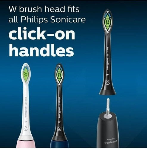 Black Replacement Brush Heads for Philips Sonicare DiamondClean Toothbrush - Pack of 8