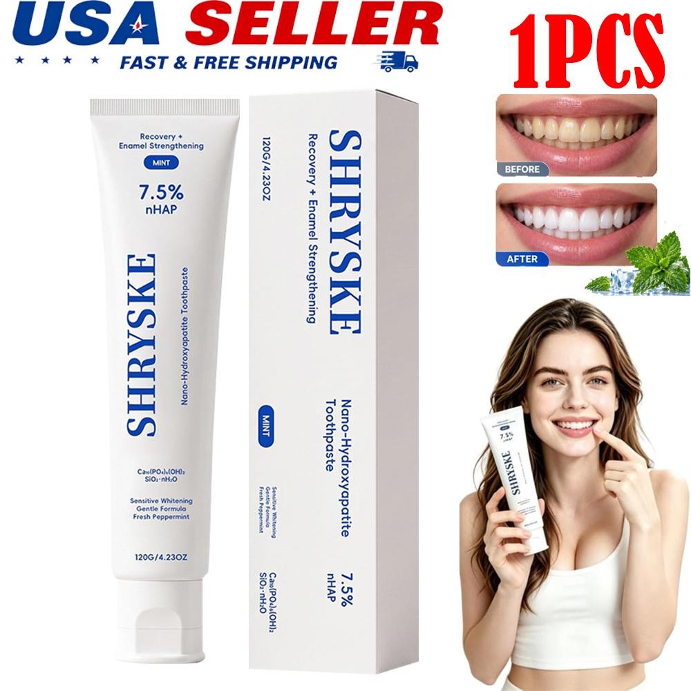 Natural Whitening Toothpaste for Sensitive Teeth - Enamel Support, Bright Smile
