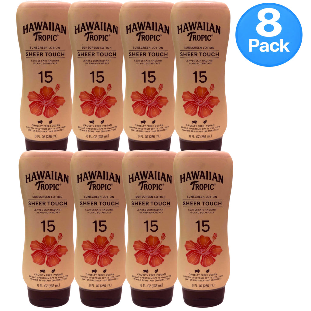 Sunscreen Lotion SPF 15 - Hydrating, Water-Resistant, 8 Bottles