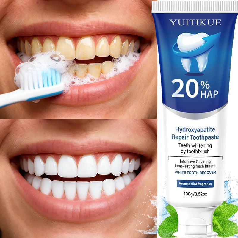 Hydroxyapatite Toothpaste Deep Cleaning Whitening Fresh Breath Oral Care