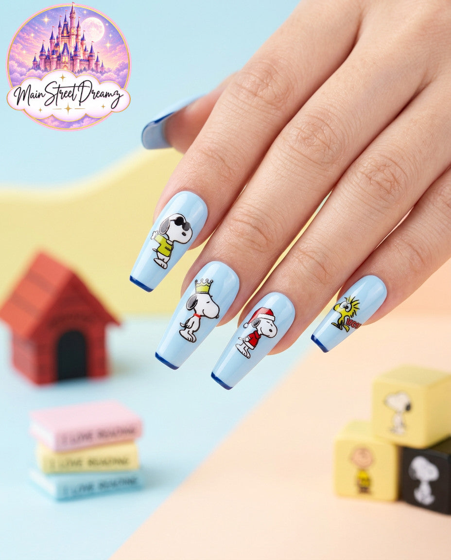 Snoopy 5D Nail Art Stickers Peanuts Nail Decals for Creative Manicure