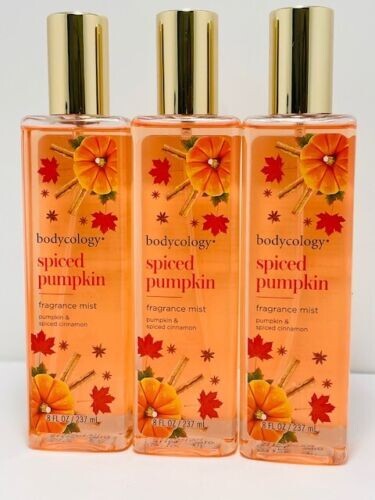 Bodycology Spiced Pumpkin & Cinnamon Fragrance Mist Set - 3 x 8 Oz