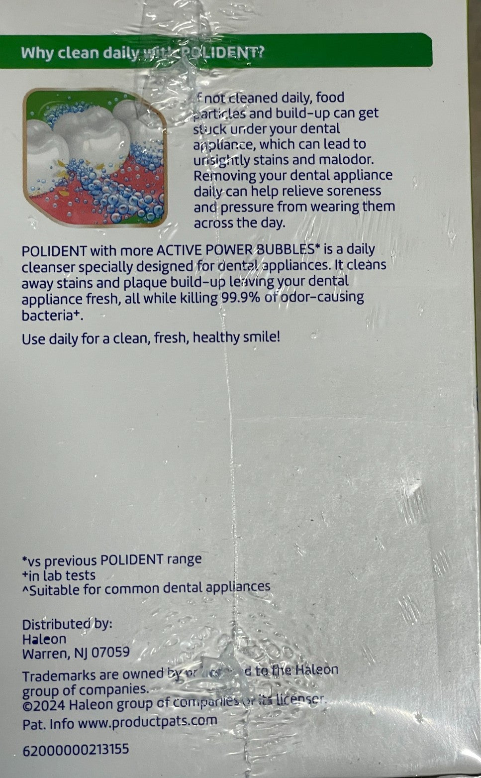 Polident Rapid Clean Dental Appliance Cleanser Tablets - 102 Count (204 Total)