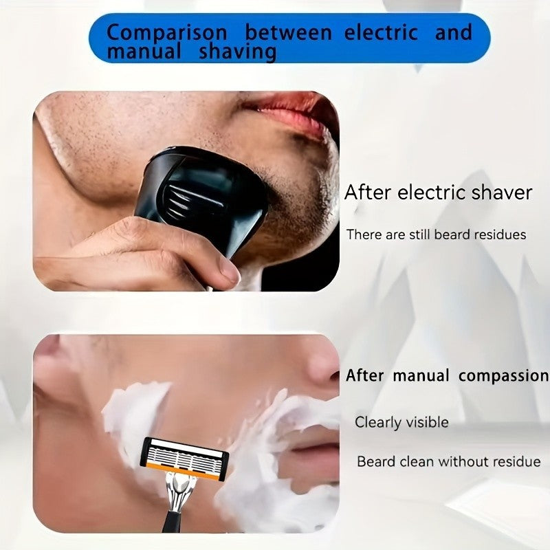 Men's Safety Razor Set with Replaceable Stainless Steel Blades - Multiple Variants