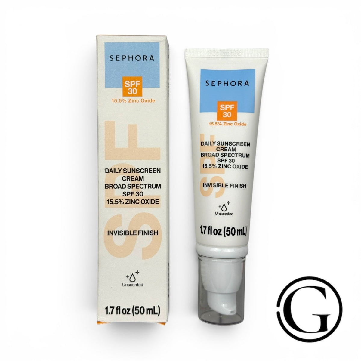 Mineral Sunscreen Cream SPF 30 Pack of 2 - Invisible Finish, Broad Spectrum Protection