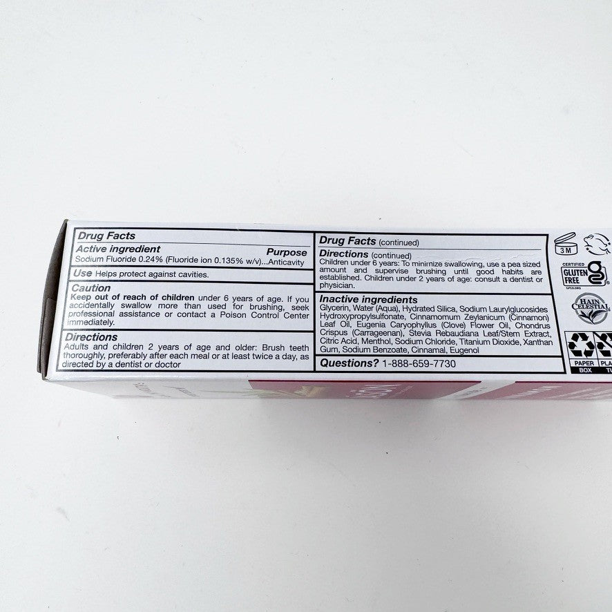 4-Pack Cinnamon Fluoride Tartar Control Toothpaste Tubes 4.2 oz