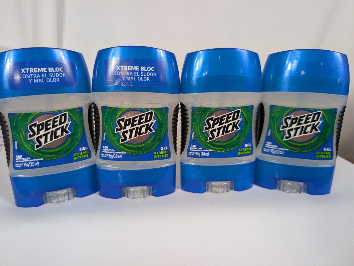 4-Pack Men Speed Stick Xtreme Intense Gel Deodorant 48H Anti-Perspirant