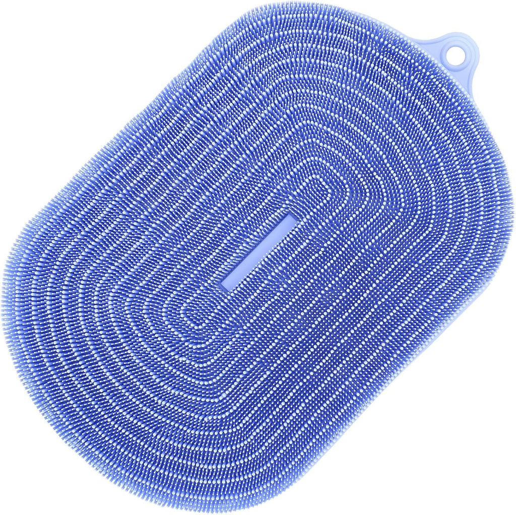 Extra Large Silicone Shower Foot Scrubber Mat with Suction Cups - Foot Cleaner & Massager