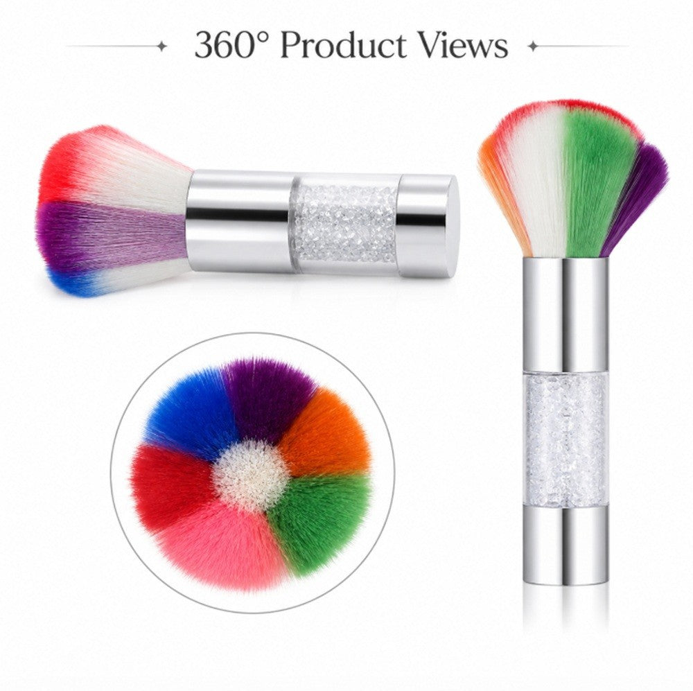Nail Art Dust Brush for Acrylic & Gel Nails Manicure Cleanup - Kabuki Style