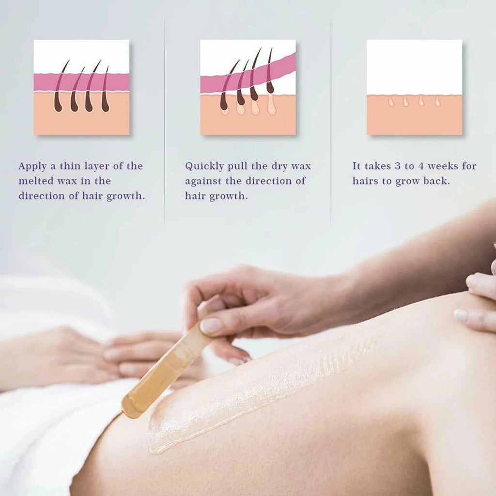 5-Piece Wax Warmer Kit with 500ML Capacity & Hard Wax Beans Set for Hair Removal