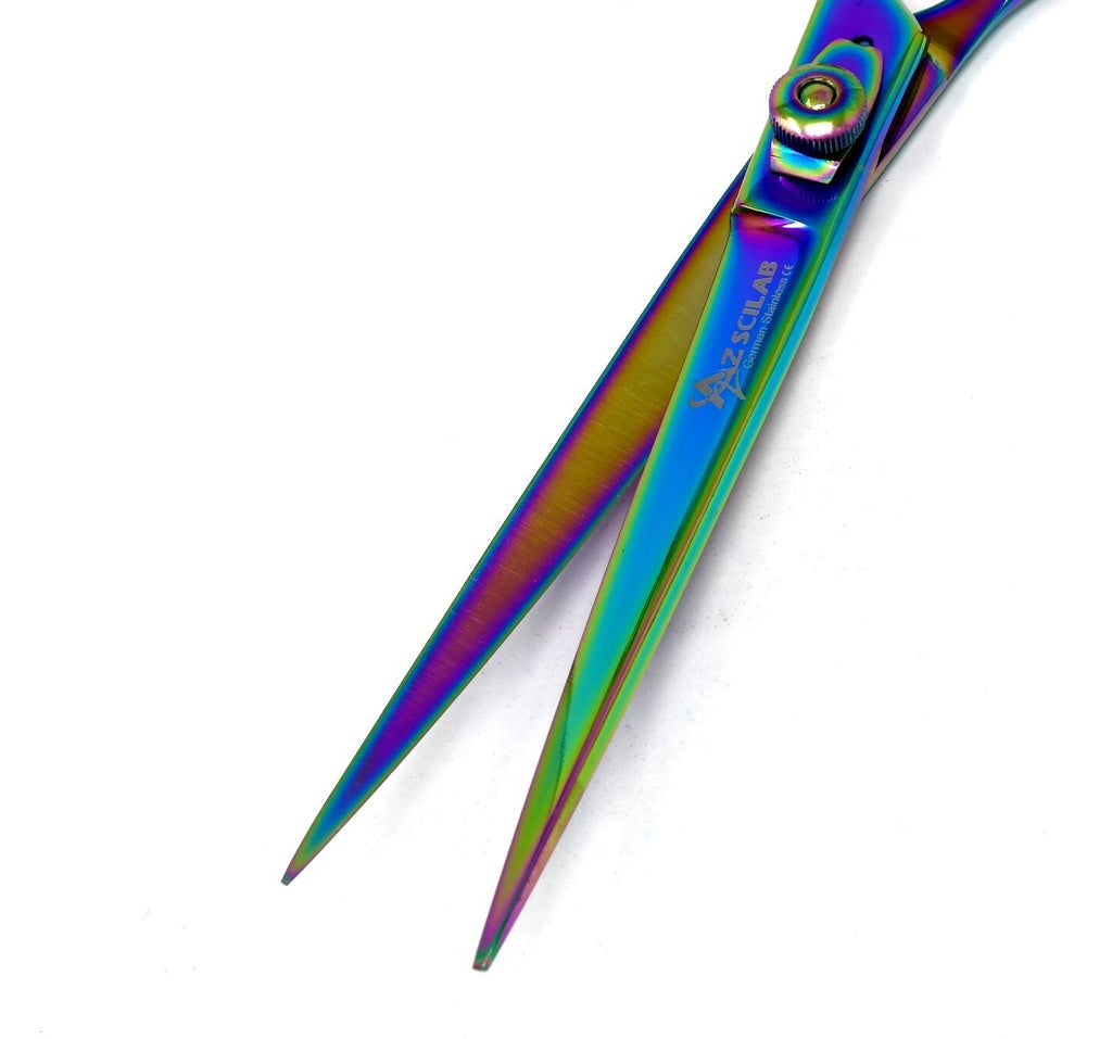 Professional German Hair Cutting Scissors 6.5 Inch Multi Color Titanium Coated Shears