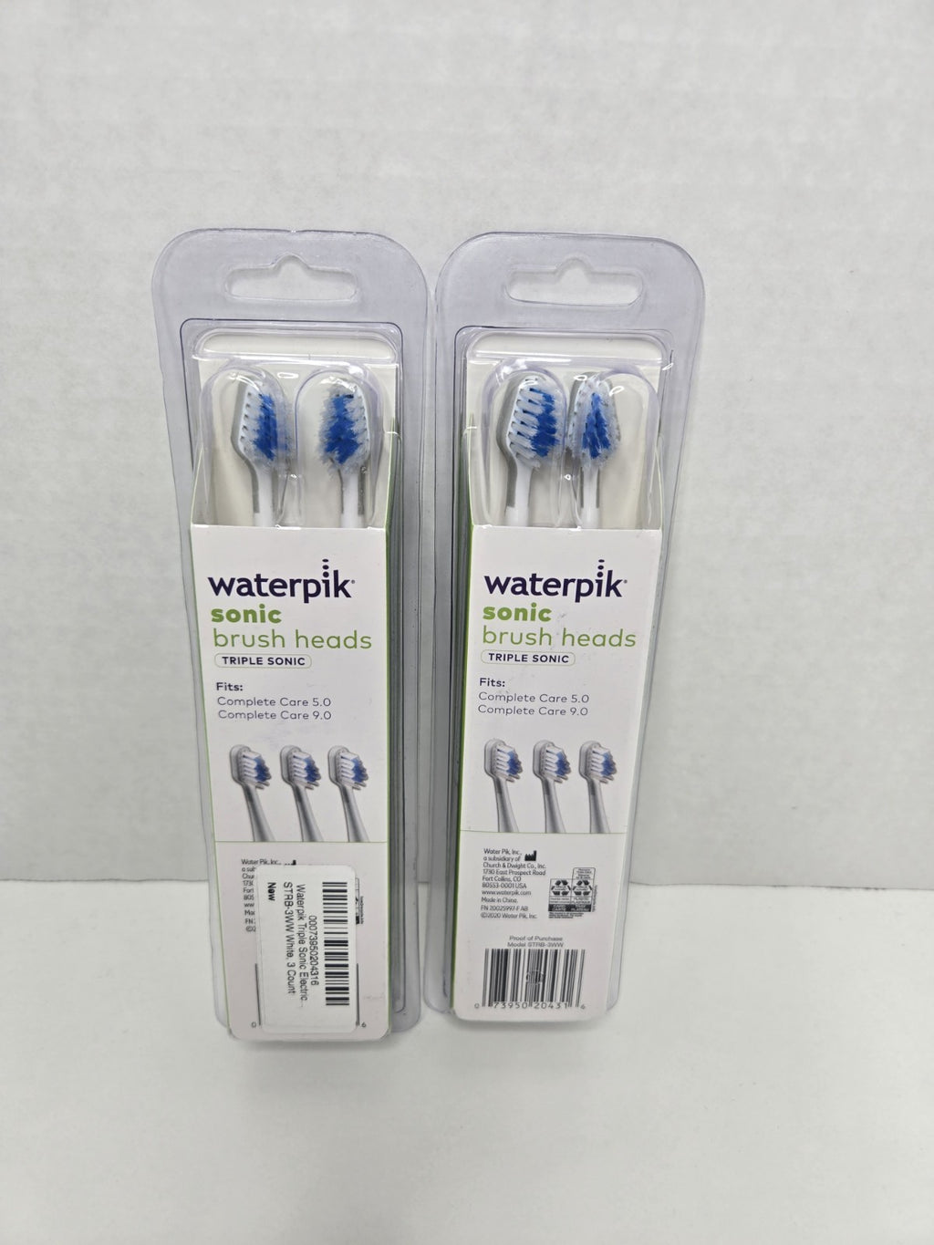Waterpik Triple Sonic Brush Heads 6 Pack Replacement Fits Complete Care 5.0/9.0