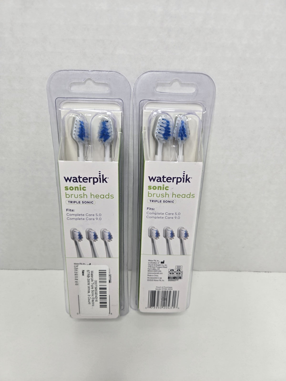 Waterpik Triple Sonic Brush Heads 6 Pack Replacement Fits Complete Care 5.0/9.0