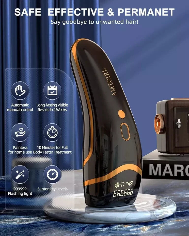 IPL Laser Hair Removal Device for Women & Men - Permanent At-Home System