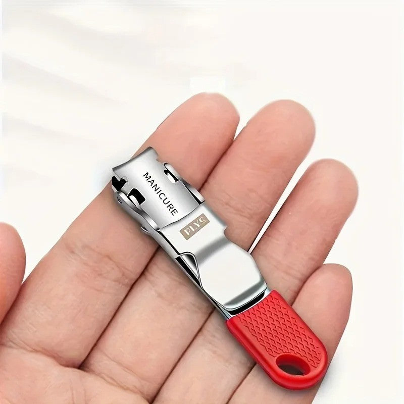 Stainless Steel Folding Nail Clipper Keychain Portable Manicure Grooming Tool