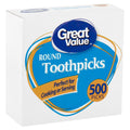 Disposable Wooden Toothpicks Pack of 500 - Kitchen & Party Use