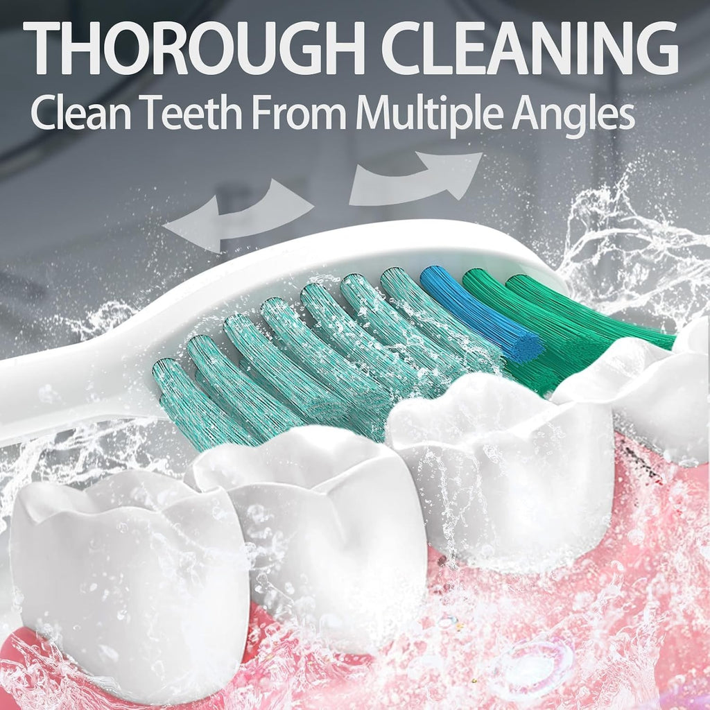 Medium Bristle Replacement Head for TAO Clean Electric Toothbrush — 6 Pack