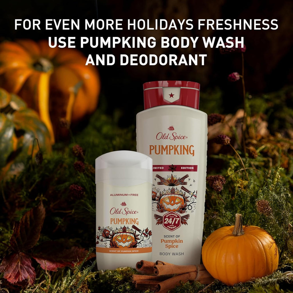 Aluminum Free Deodorant for Men Pumpkin Spice Scent 3oz - Holiday Limited Edition