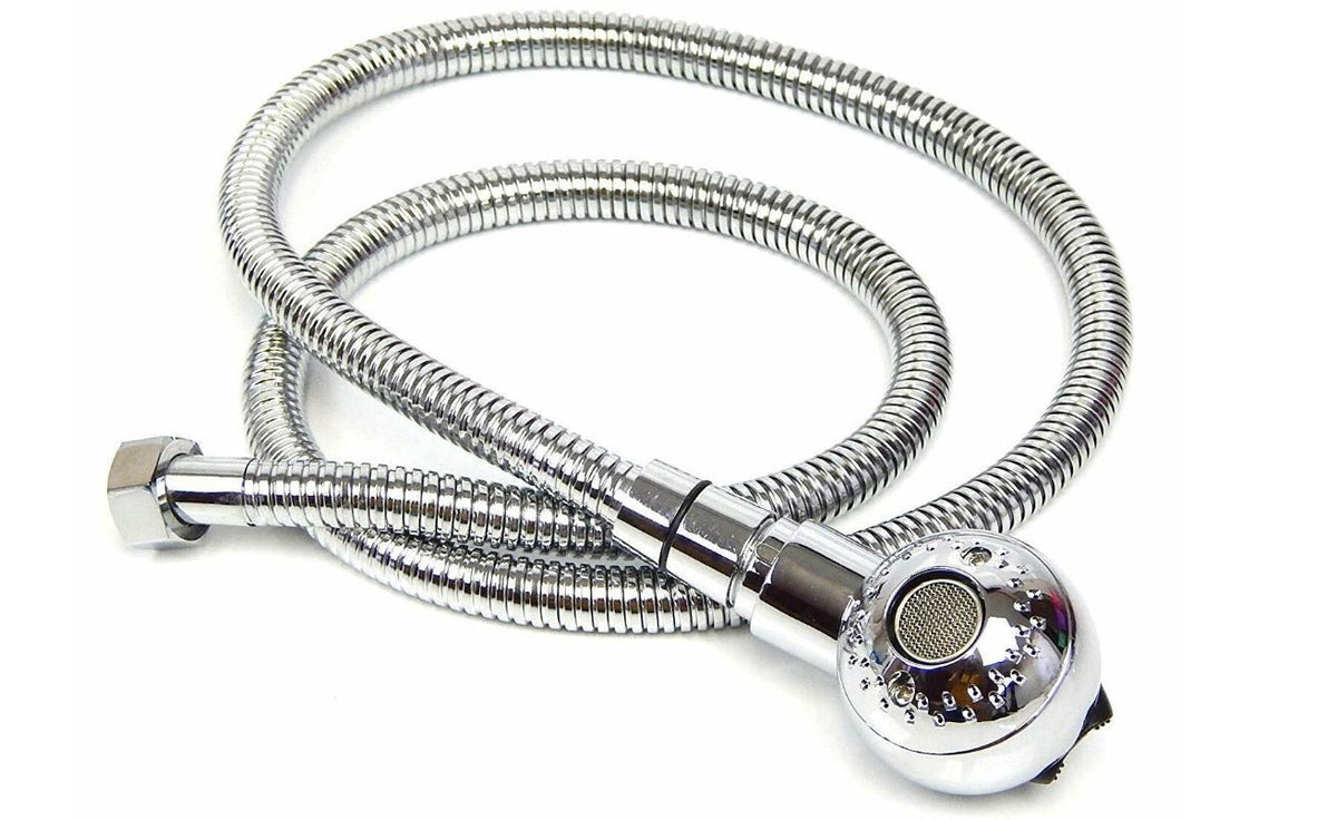 Salon Shampoo Bowl Sink Replacement Part with Round Sprayer Hose - 47" Stainless Steel & ABS