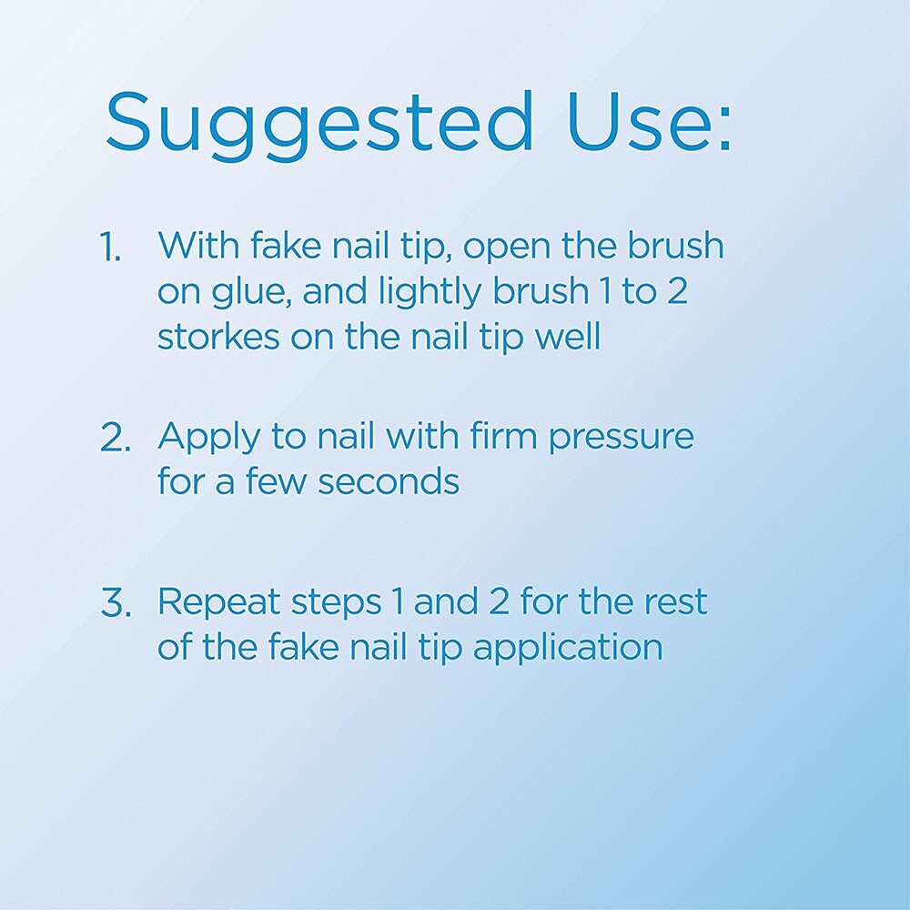 Nail Glue - Strong Adhesive for Gel, Acrylic & Natural Nails 0.5 Fl Oz