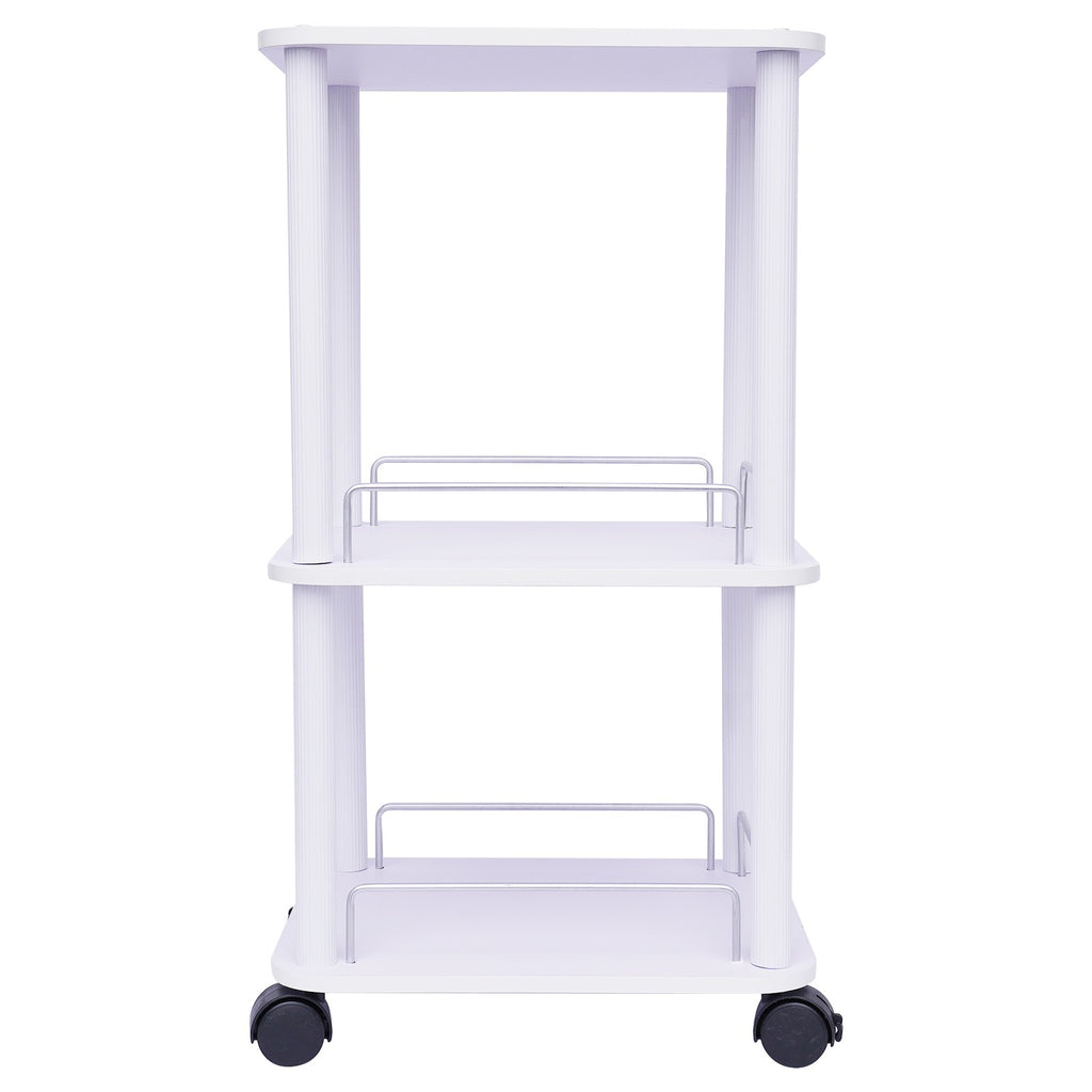 Salon Spa Beauty Equipment Storage Trolley Cart with 3 Shelves and Wheels