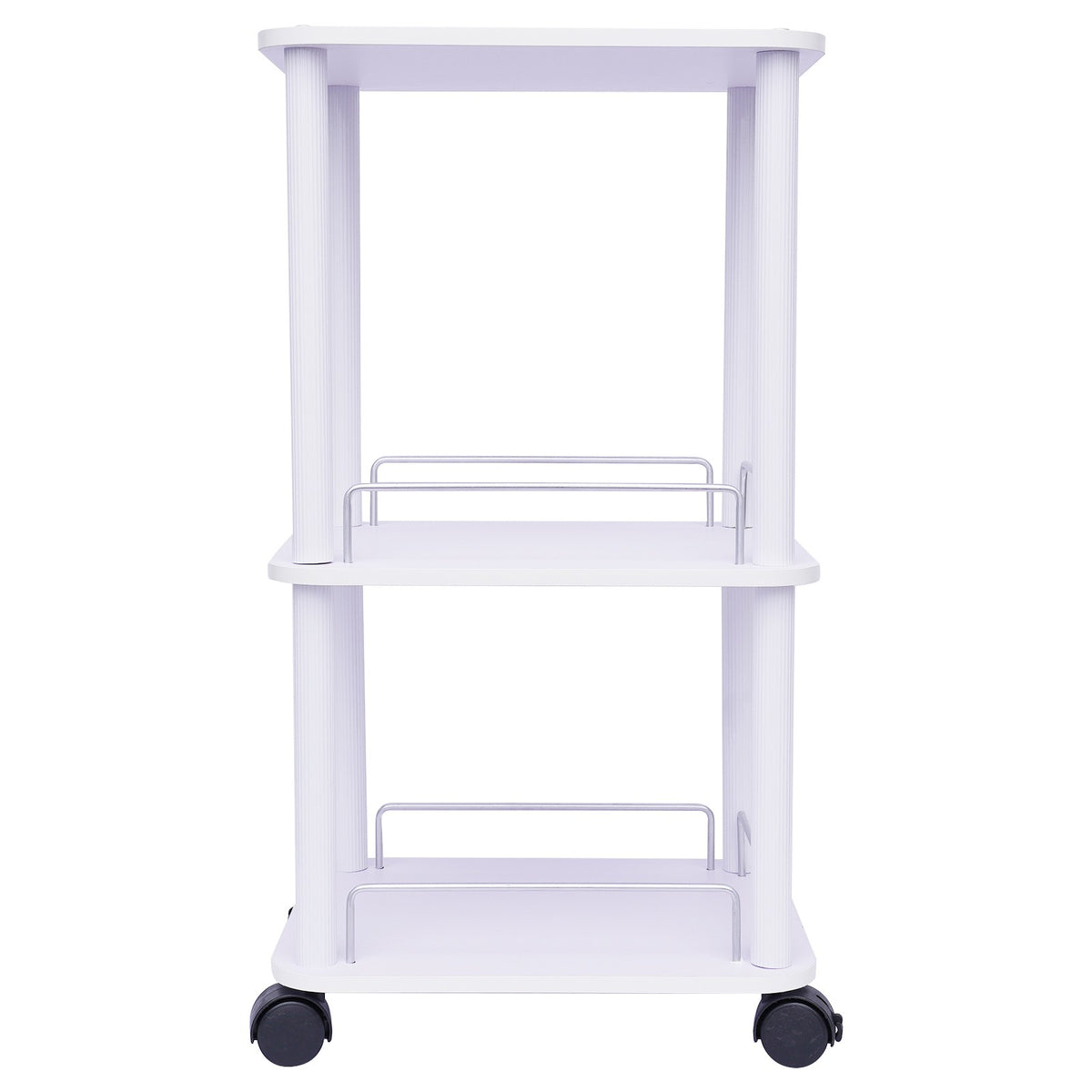 Salon Spa Beauty Equipment Storage Trolley Cart with 3 Shelves and Wheels