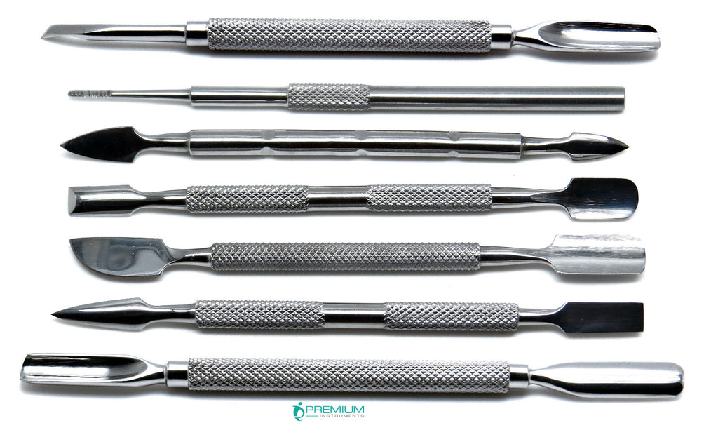 7-Piece Nail Care Set with Steel Cuticle Pusher and Manicure Tools